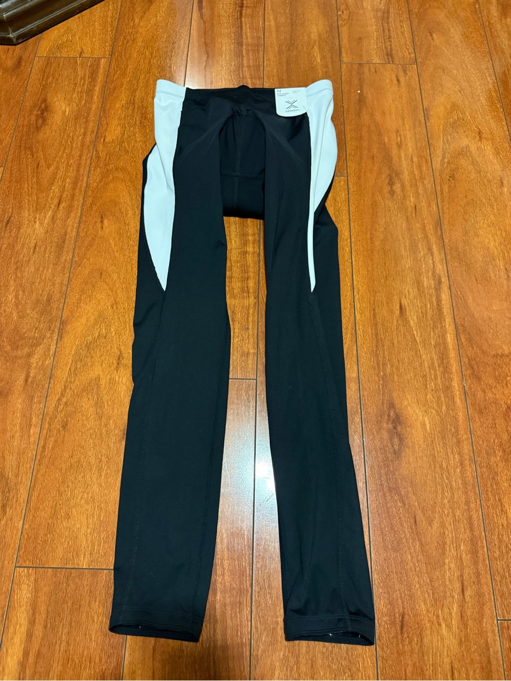 Xersion Black Joggers with White Side Panels